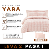 [LEVE 2 PAGUE 1] Roupa de Cama Yara em Algodão e Poliéster +Brindes: 2 Capas de Travesseiro