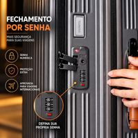 [LEVE 2 PAGUE 1] Mala de Viagem GalaxSky em ABS com Rodinhas 360° Alça Ajustável e Fechamento com Senha